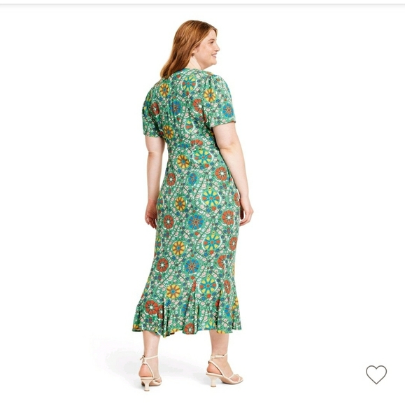 RHODE x Target Women's Zinnia Floral Print Short Sleeve Midi Dress - Picture 12 of 13